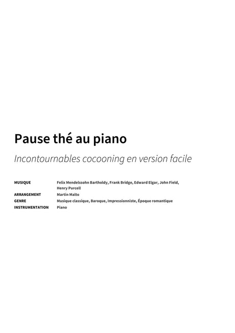 Pause thé au piano - Title Page