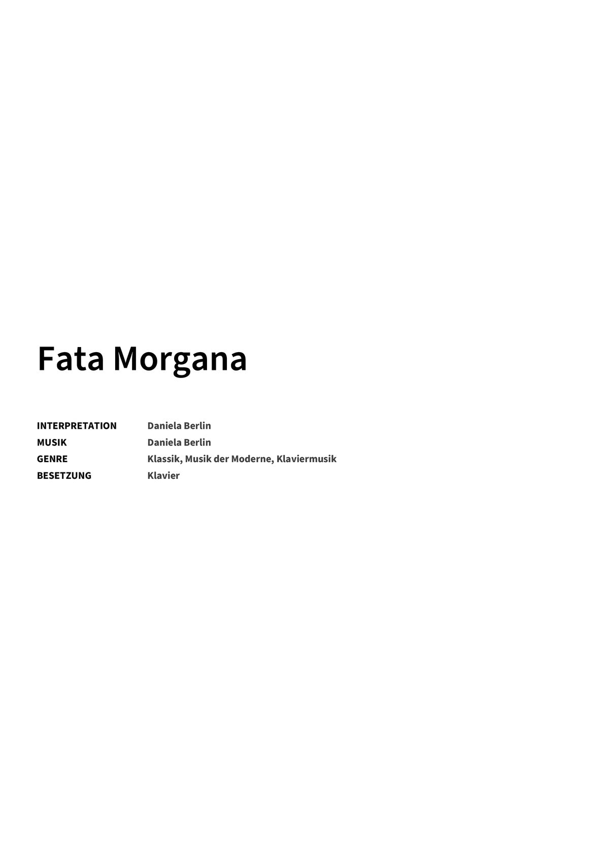 Fata Morgana - Title Page