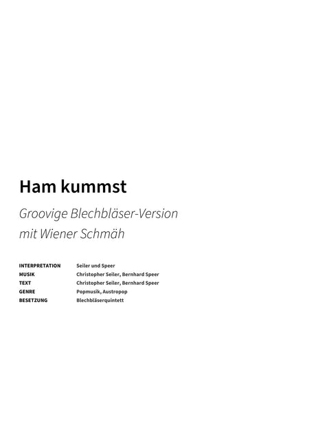 Ham kummst - Title Page