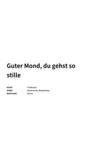 Guter Mond, du gehst so stille - Title Page
