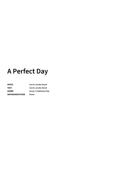 A Perfect Day - Title Page