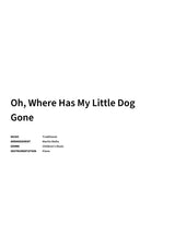 Oh, Where Has My Little Dog Gone - Title Page