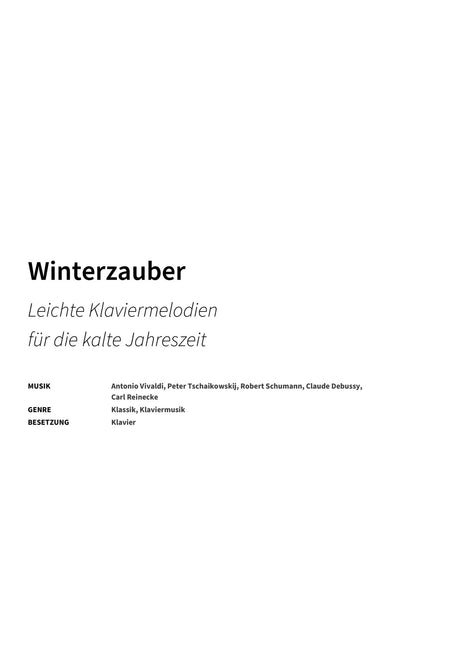 Winterzauber - Title Page
