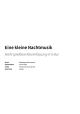 Eine kleine Nachtmusik - Title Page