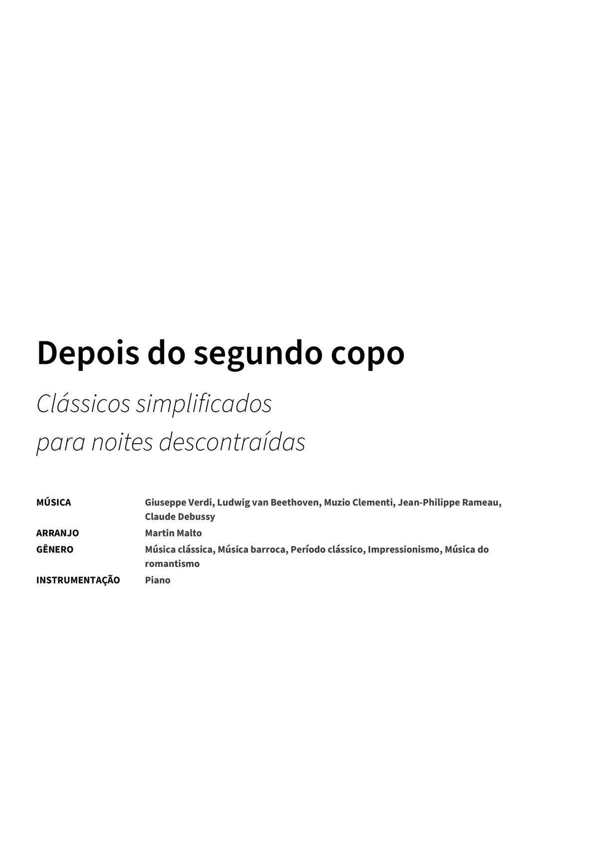 Depois do segundo copo - Title Page