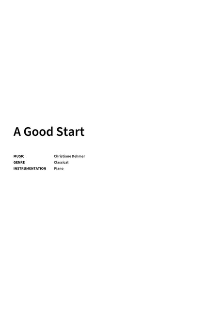 A Good Start - Title Page