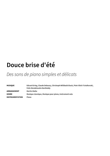 Douce brise d'été - Title Page