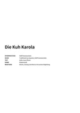 Die Kuh Karola - Title Page