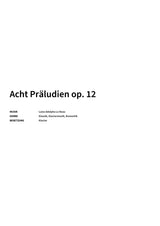 Acht Präludien op. 12 - Title Page