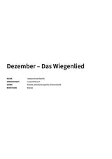Dezember – Das Wiegenlied - Title Page