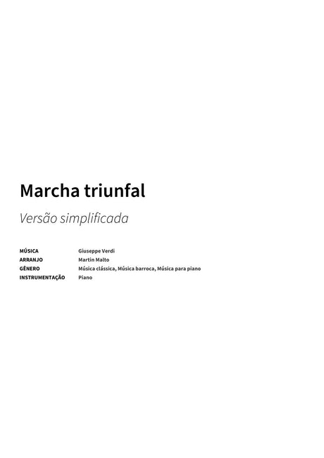 Marcha triunfal - Title Page