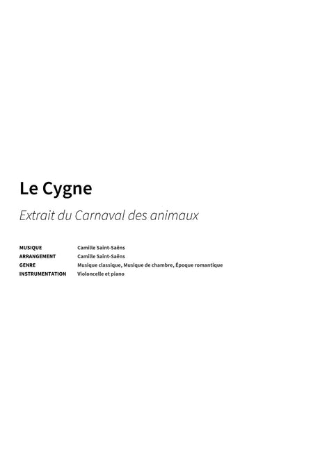Le Cygne - Title Page