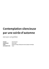 Contemplation silencieuse par une soirée d'automne - Title Page