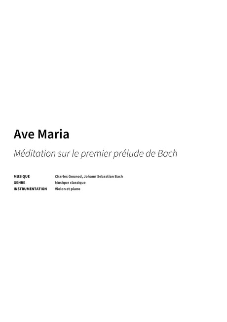 Ave Maria - Title Page