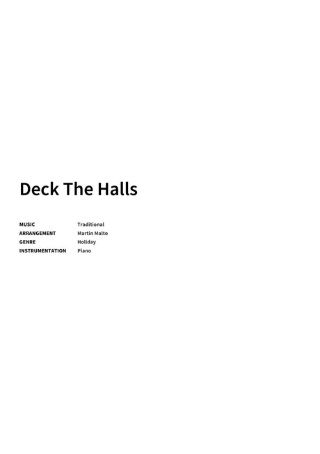 Deck The Halls - Title Page