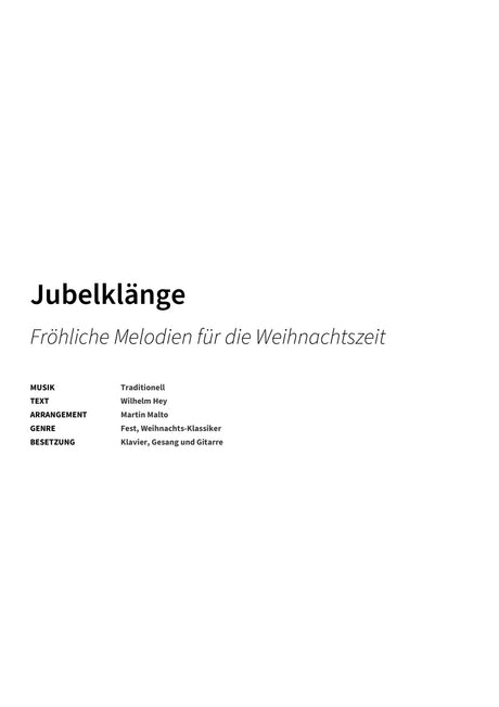 Jubelklänge - Title Page