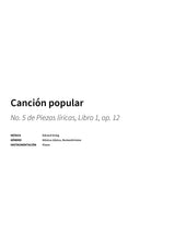 Canción popular - Title Page