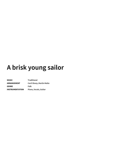 A brisk young sailor - Title Page