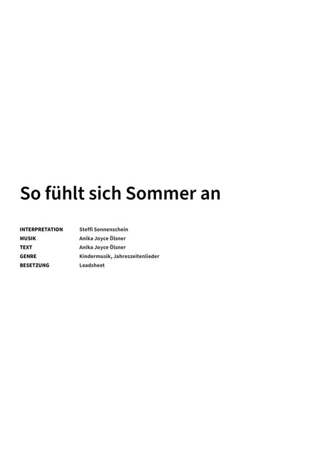 So fühlt sich Sommer an - Title Page