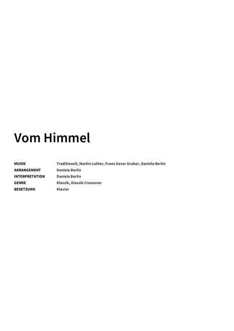 Vom Himmel - Title Page