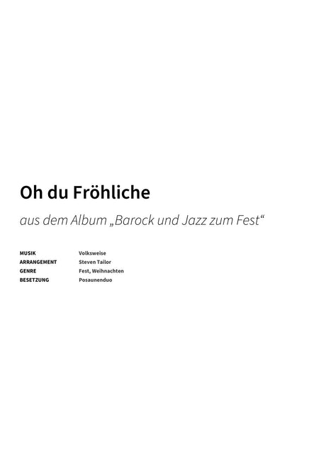 Oh du Fröhliche - Title Page