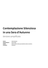 Contemplazione Silenziosa in una Sera d'Autunno - Title Page