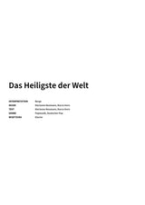 Das Heiligste der Welt - Title Page