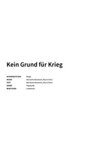 Kein Grund für Krieg - Title Page