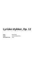 Lyriske stykker, Op. 12 - Title Page