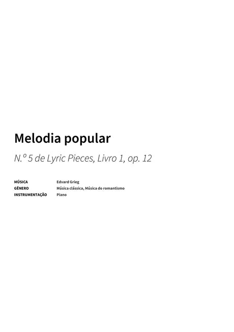 Melodia popular - Title Page