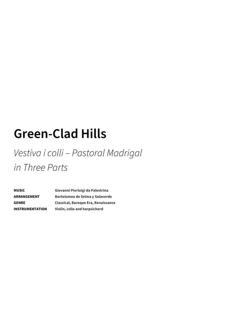 Green-Clad Hills - Title Page