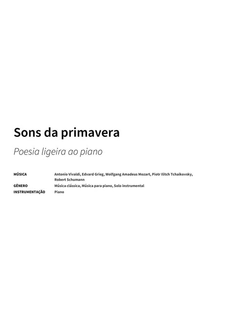 Sons da primavera - Title Page