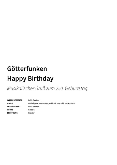 Götterfunken Happy Birthday - Title Page