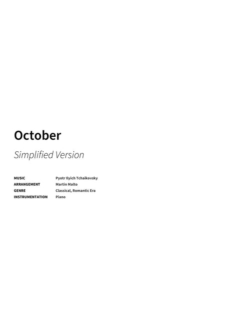 October - Title Page