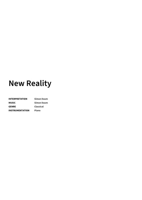 New Reality - Title Page