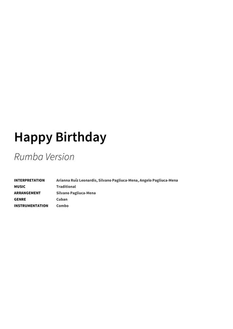 Happy Birthday - Title Page