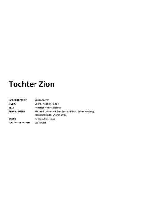 Tochter Zion - Title Page