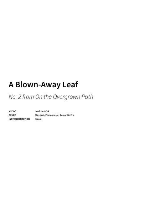 A Blown-Away Leaf - Title Page