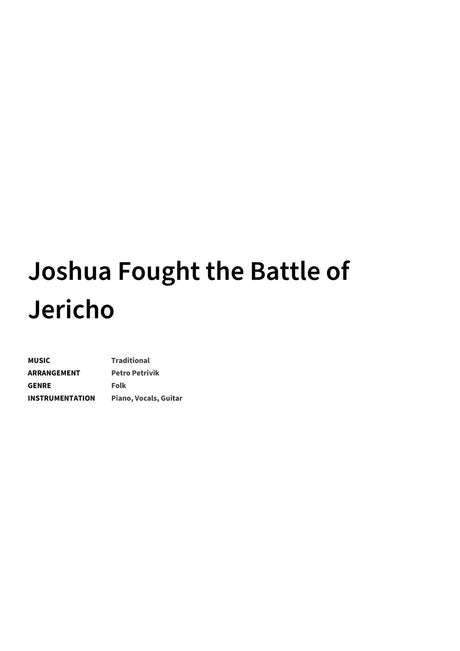Joshua Fought the Battle of Jericho - Title Page