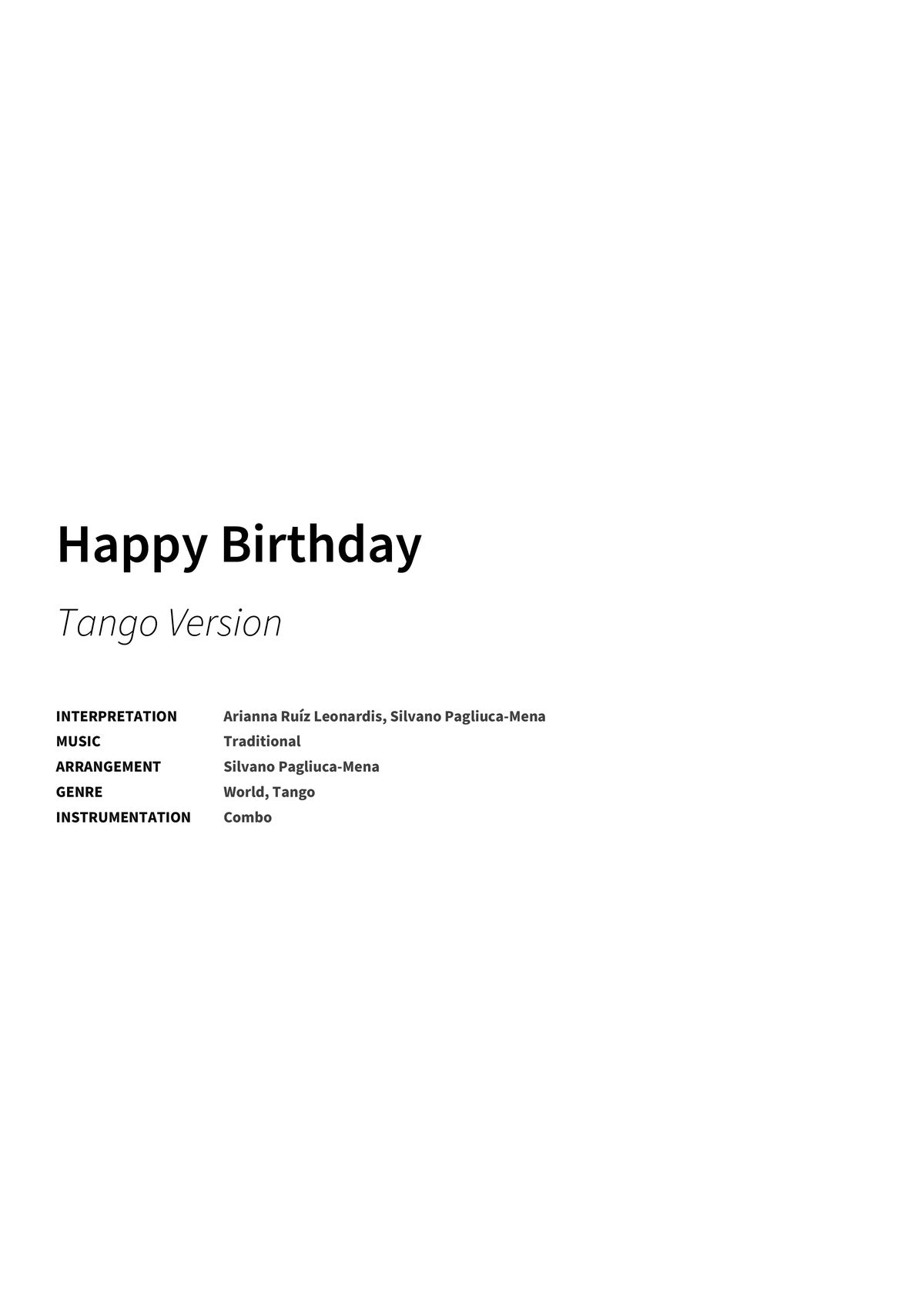 Happy Birthday - Title Page