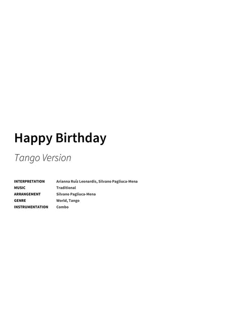 Happy Birthday - Title Page