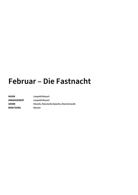 Februar – Die Fastnacht - Title Page