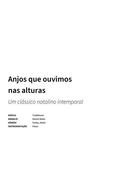 Anjos que ouvimos nas alturas - Title Page