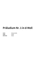 Präludium Nr. 1 in d-Moll - Title Page