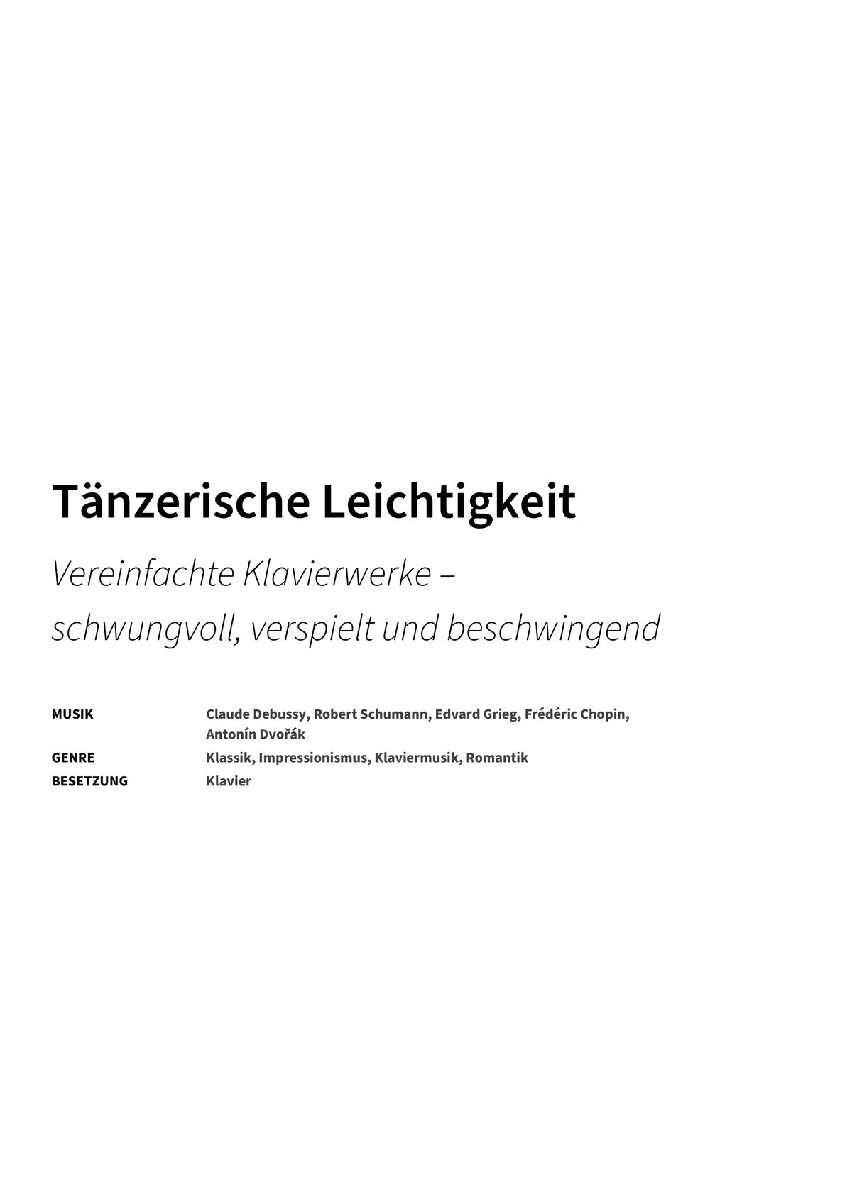 Tänzerische Leichtigkeit - Title Page