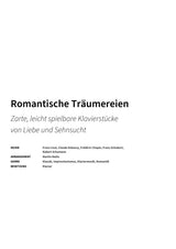 Romantische Träumereien - Title Page