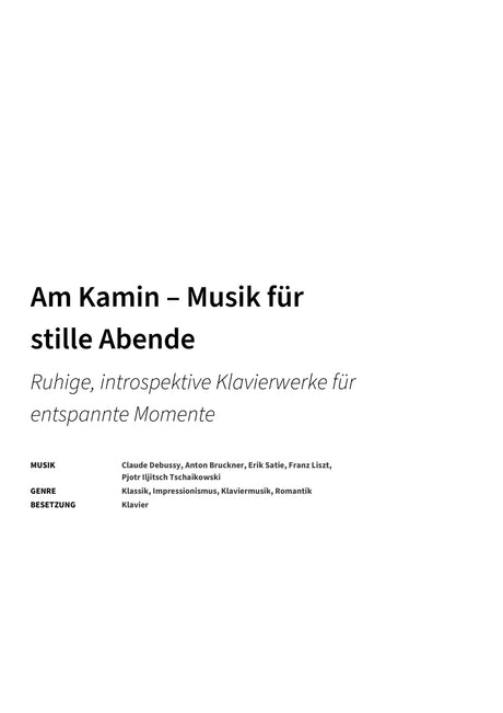 Am Kamin – Musik für stille Abende - Title Page