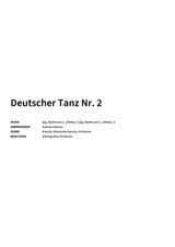 Deutscher Tanz Nr. 2 - Title Page