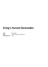 Grieg's Sunset Serenades - Title Page