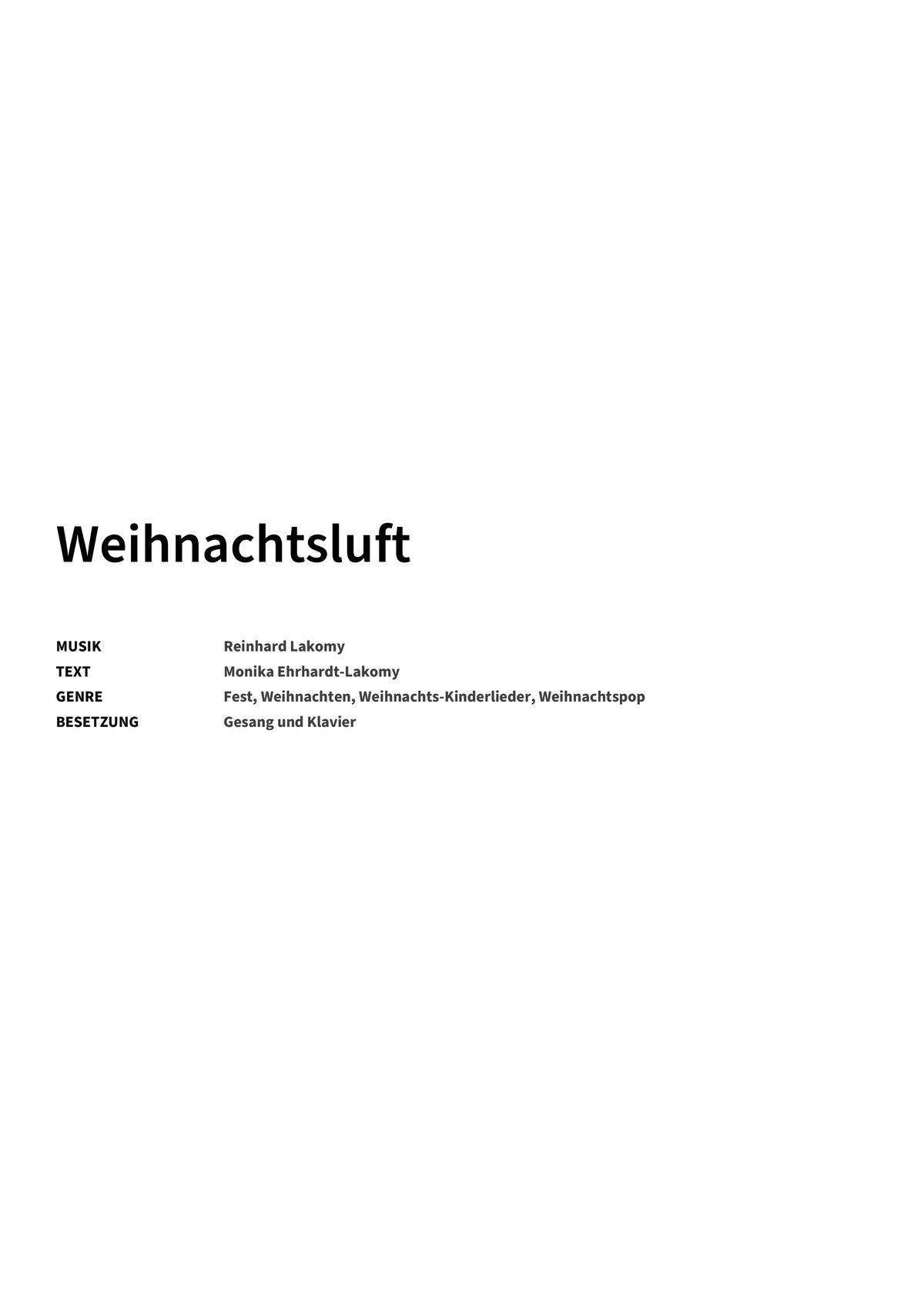 Weihnachtsluft - Title Page